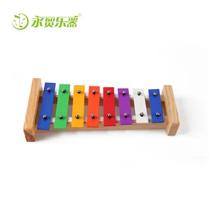 Education Musical Instruments Rainbow Coloured 8 8 Keys Glockenspiel Piano Keyboard Music Toy Percussion Metallophone