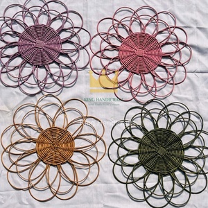 Wholesale Rattan Woven <b>Placemats</b> <b>Table</b> Decorations Eco Friendly Round Dining Mat <b>for</b> Home Decor Hotel Restaurant Use - Product Image 6