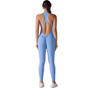 <span class=keywords><strong>Tuta</strong></span> Sportiva da Donna con Design Traforato e Cerniera, <span class=keywords><strong>Jumpsuit</strong></span> <span class=keywords><strong>Aderente</strong></span> per Yoga e Corsa, Taglie Forti - Product Image 5