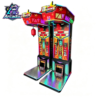 Machine de boxe commerciale à monnayeur pour parc d'attractions et centre de divertissement familial, testeur de force de frappe