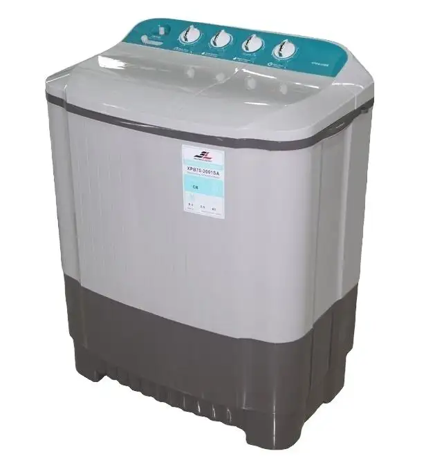 Lavadora semiautomática de doble bañera, máquina de lavado de 7,5 kg de carga superior