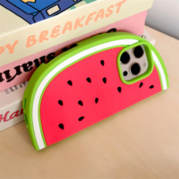 Summer Creative 3D Watermelon Phone Case Cute Cartoon Design Full Protective Cover pour I Phone 16/15 Pro Max/14/13/12 Shockproof