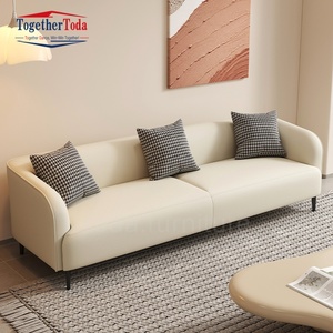 Sofás de Cuero Personalizables de Lujo con Diseño de Nubes para Alquiler, Recepción, Dormitorio Doble/Triple, Sala de Estar, para Apartamentos - Product Image 3