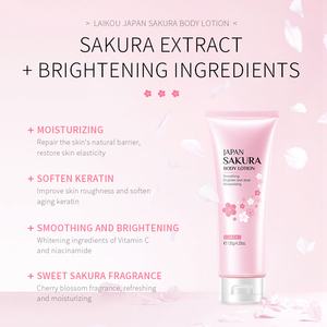LAIKOU โลชั่นบำรุงผิวกายกลิ่นซากุระ ช่วยให้ผิวกระจ่างใส พร้อมไนอะซินาไมด์ 120 กรัม - Product Image 3