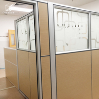 Diviseurs de salon en aluminium au design moderne Cloison en bois MDF et verre Panneaux de division de bureau pour application scolaire