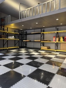 Extra Thick PVC Interlocking Floor Mats Garage and Warehouse Comfortable for Home Gym Equipment Protection and Workout Safety - Product Image 1