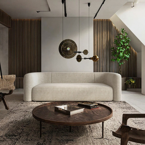 Divano Modulare a Tre Posti in Tessuto Design Nordico Grande Dimensione Salvaspazio Facile Montaggio per Soggiorno - Product Image 2