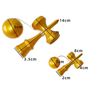 Montessori pädagogische traditionelle japanische werfen und fangen Geschicklichkeit Spielzeug natürliche Holz Kreisel Spielzeug Holz Geschicklichkeit Ball Kendama - Product Image 4