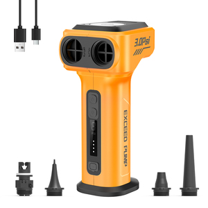 ปั๊มลมแบบชาร์จไฟได้ 3PSI แรงดันสูง 400 ลิตร สำหรับที่นอนลม เรือคายัค สระน้ำเป่าลม ห่วงยางว่ายน้ำ และที่นอนแบบดรอปสติทช์ - Product Image 1