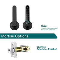 Cerradura Inteligente ACCELLOCK WF18, Control por Aplicación Tuya/TTlock, Desbloqueo con Huella Dactilar, Tarjeta y Llave, Aleación de Aluminio, Seguridad para el Hogar, Grado C