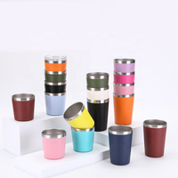 Nouvelle arrivée 12OZ gobelet Double paroi en acier inoxydable 360ML gobelet à café sous vide Bingba tasse avec couvercle