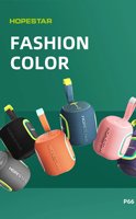 HOPESTAR P66 5W Mini Enceinte Portable Sans Fil Home Cinéma Extérieur Ordinateur Lumière RGB Colorée Étanche IPX6 BT AUX USB TF