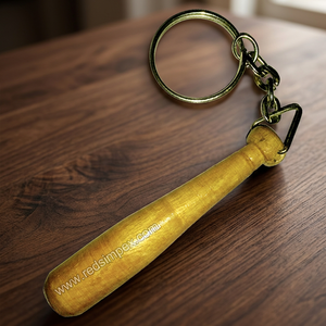 Llavero de Madera Personalizado con Forma de Bate de Béisbol, Llavero de Madera Dura Resistente, Logotipo Personalizado, Recuerdo Deportivo - Product Image 2