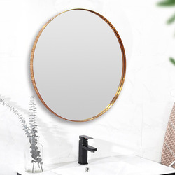 Vente en gros de meubles de salon de chambre à coucher personnalisés décoration murale grand miroir circulaire doré <span class=keywords><strong>100cm</strong></span> 80cm 60cm miroir de salle de bain d'hôtel commande en gros - Product Image 3