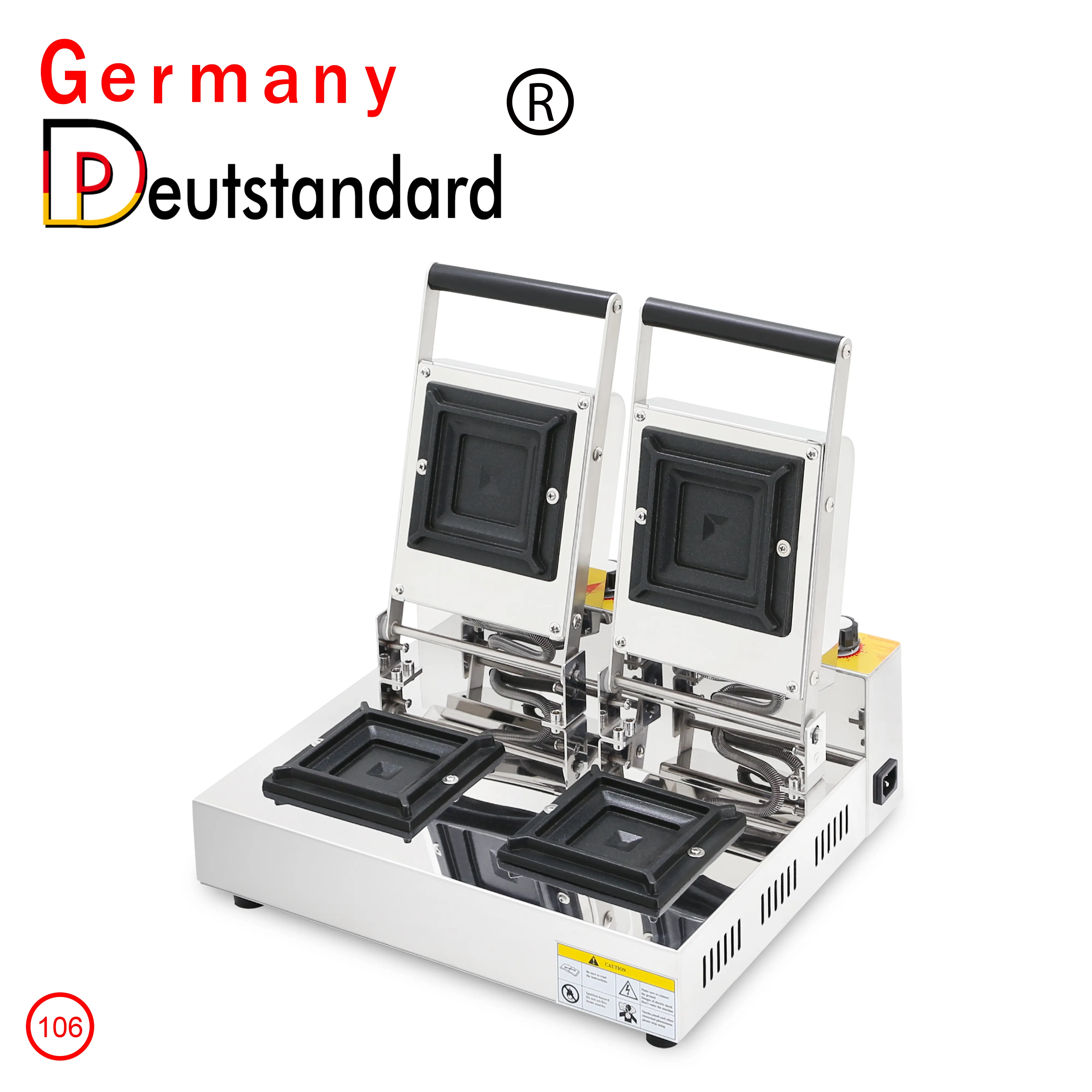 Alemanha Deutstandard lanche máquinas de fazer pão elétrica torradeira sanduicheira mini