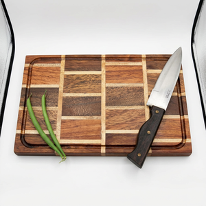 Durable Acacia <b>Wooden</b> Chopping Board Brick Pattern Kitchen Use Meat Vegetables Bread OEM Private Label Wholesale Bulk Exporter - Product Image 1
