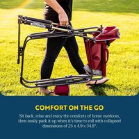 Fauteuil de camping basculant pour l'extérieur |   Chaise à bascule pliante portable, accoudoirs solides et durables, porte-gobelet confortable