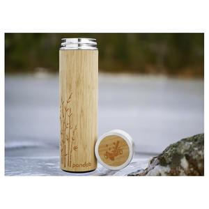 Thermos en bambou Pandoo 500 ml, bouteille d'eau isolée pour usage extérieur - Product Image 1