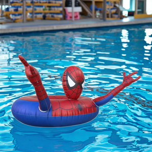 Flotador de Piscina Inflable de PVC con Diseño de Superhéroe Rojo, Plegable y Portátil, Anillo de Natación de Spiderman para Adultos y Niños, para Fiestas de Verano en la Playa - Product Image 6