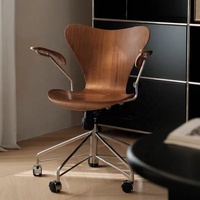 Chaise de bureau haut de gamme de designer italien, chaise pivotante en bois massif multi-couches de luxe pour salon, mobilier de bureau à domicile