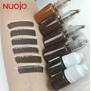 Tinta de Pigmento PMU NUOJO OEM con Certificación REACH de 5 ml, 6 Tonos de Marrón Más Vendidos, Pigmento de Coloración Permanente para Maquillaje, Tintas para Tatuaje - Product Image 1