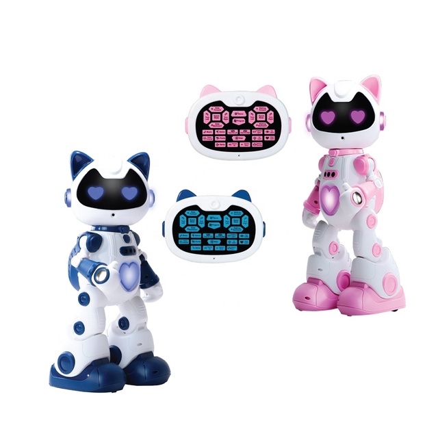 Intelligent Gesture Sensing Remote Control Robot Toy Educational Smart AI Walking Sliding Spray Programming Robot with LED Light