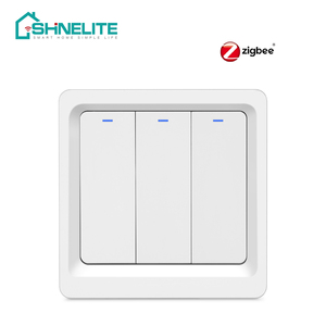 Sakelar Tombol Dinding Pintar Zigbee 3 Gang EU UK Tuya dengan Alexa dan Google Home - Product Image 1
