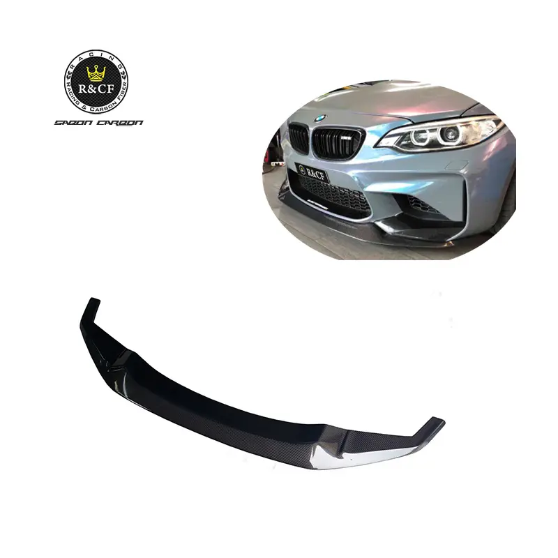 Für BMW F87 M2 Carbon Fiber Front bumper Lip Splitter Spoiler MODUS CARBON stil 16-18 Neue stil auto auto styling