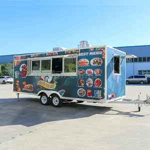 Camp Nieuwe Aankomst Mobiele Food Truck Trailer Coffeeshop Mobiele Food Trailer Volledig Uitgeruste Food Cart