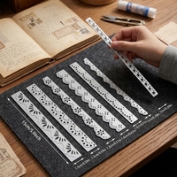 Matrices de découpe en métal pour motifs floraux et bordures en dentelle, matrices de découpe pour scrapbooking, pour la création de cartes et la décoration artisanale