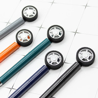 Nuevo Bolígrafo Creativo con Diseño de Rueda de Coche, Escritura Suave y Duradera, Multicolor, de Plástico, Novedoso, con Mecanismo de Giro, para Trabajos de Oficina