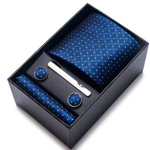 Haute qualité luxe <span class=keywords><strong>cravate</strong></span> ensemble hommes Jacquard poche carré <span class=keywords><strong>cravate</strong></span> ensembles hommes costume accessoires doré Plaid Fit fête - Product Image 4