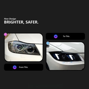 Adatto per 05-12 <span class=keywords><strong>BMW</strong></span> 3 serie <span class=keywords><strong>E90</strong></span> gruppo faro quadrato modificato <span class=keywords><strong>E90</strong></span> luce di marcia diurna luce Plug and Play - Product Image 5