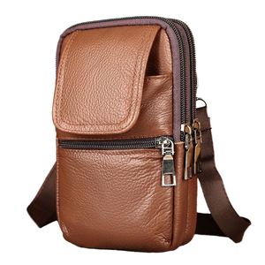 Riñonera de Cuero Genuino para Hombre, Impermeable, con Estampado Animal, Pequeña, Portátil, con Cierre de Cremallera, Compacta, para Celular - Product Image 2