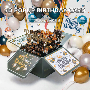 Biglietto d'Auguri 3D Pop-up con Scatola, Biglietto e Busta in Carta, Colore Rosa, per Donne e Ragazze - Product Image 2