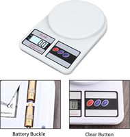 Báscula de Cocina Mini, Báscula Electrónica con Pantalla LCD, Báscula para Alimentos con Batería, para Café, Capacidad de 5 kg, Peso Máximo de 10 kg