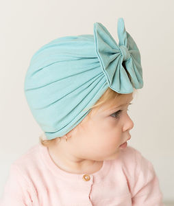 Chapeaux à nœud mignon pour bébé <span class=keywords><strong>Turban</strong></span> pour enfant en bas âge Casquettes unies pour nouveau-né Accessoires de cheveux solides pour bébé - Product Image 4