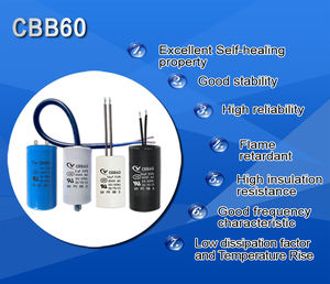 קבל גלילי מסוג Chunyuan CBB60 5uF 450VAC עשוי פוליפרופילן עבור משאבת שמן, משאבת ואקום, ארון קירור ומכונת מים - Product Image 3