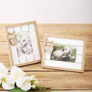 יצירתי מותאם אישית לוגו עץ מסגרות תמונות עץ כלב & חתול לחיות מחמד הנצחה אפשרויות צבע מותאם אישית לקישוט הבית - Product Image 5