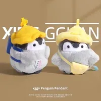 Pendentif de sac à dos en peluche personnalisé de style japonais, petit pingouin de voyage, ours mignon, porte-clés, pendentif de poupée en peluche pour couple énergique