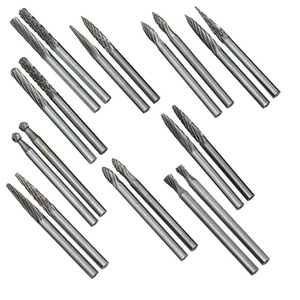 20pcs <strong>Tungsten</strong> <strong>Carbide</strong> Rotary Burrs <strong>Set</strong> for Dremel Accessories 3mm Point Burr Milling Cutter <strong>Drill</strong> <strong>Bit</strong> Engraving <strong>Bits</strong>