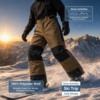 Pantalon de ski pour homme, pantalon de ski chaud et coupe-vent pour l'hiver, pantalon de snowboard ample