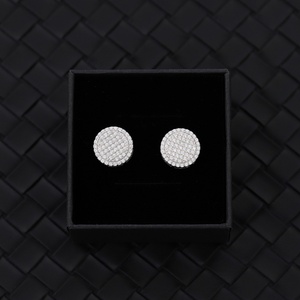 Yu Ying Factory Price Fine Jewelry <b>Earrings</b> Wholesale S925 Solid Silver <b>Men</b> Women <b>Earrings</b> VVS Moissanite <b>Stud</b> <b>Earrings</b> - Product Image 4