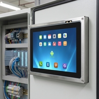 PC industriel embarqué HMI Android 10,1 pouces RK3568 POE NFC 4G avec écran tactile capacitif IP65 et armoire de contrôle d'automatisation PLC
