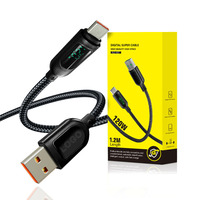 Câble de charge rapide Type C PD 120W, compatible multi-protocoles, 5 brins, noyau en cuivre pur, pour téléphone portable et tablette