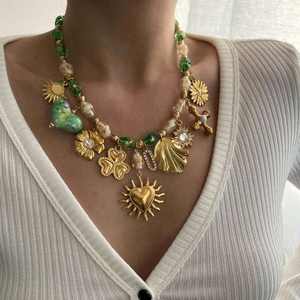 Collar Zoryn para Mujer, Moderno, Chapado en Oro de 18K, con Colgante en Forma de Corazón de Acero Inoxidable y Cadena de Eslabones, para Aniversario - Product Image 3