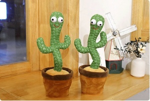 Cactus Électrique Interactif Enchantant Dansant, Chantant et Parlant, Peluche 32cm, Rembourrage de Qualité en Polyester, Fabriqué au Henan, Idéal Noël - Product Image 2