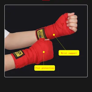 Hoge Kwaliteit Nylon Elastische Boksen Bandage Custom Boksen Hand Wraps Training Bescherming Boksen Bandage