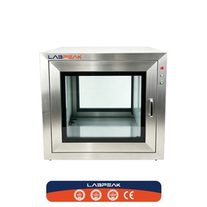 Boîte de passage à douche d'air LABPEAK avec systèmes de verrouillage électroniques et fenêtre de visualisation en verre trempé - Product Image 1