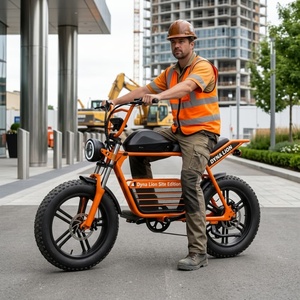 <span class=keywords><strong>Bicicleta</strong></span> Eléctrica para Adultos Color Naranja, Resistente a Pinchazos, con Ruedas de 20 Pulgadas, Ideal para Movilidad en Obras de Construcción - Product Image 4